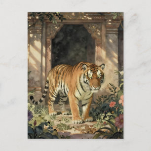Majestic Tiger Walking in the Ancient Dunes Postcard
