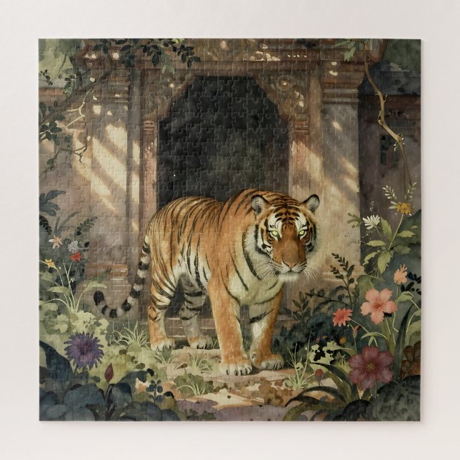 Majestic Tiger Walking through Ancient Dunes Jigsaw Puzzle (Vertical)