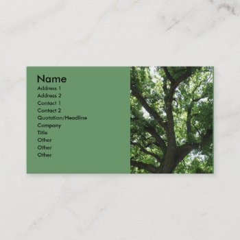 Majestic Tree Business Card by PattiJAdkins at Zazzle