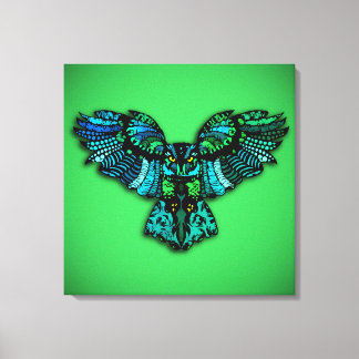 Majestic Tribal Owl Canvas Print
