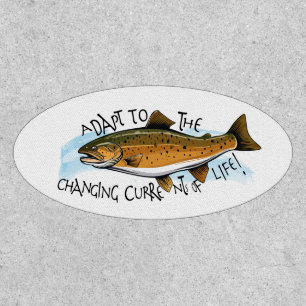 Majestic Trophy Brown Trout In Flowing Stream Patch