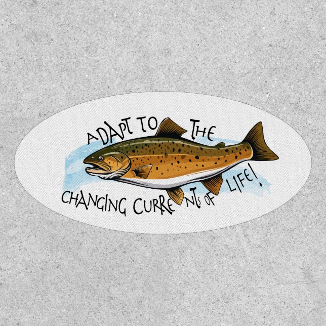 Majestic Trophy Brown Trout In Flowing Stream Patch (Front)