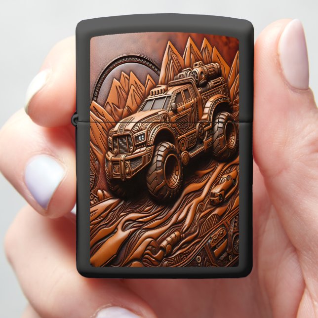Majestic Truck Art in Nature Zippo Lighter (In Hand)