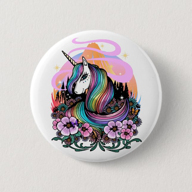 Majestic Unicorn Button (Front)