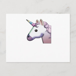 Majestic Unicorn Emoji Postcard