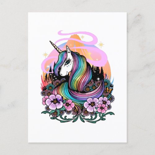 Majestic Unicorn Postcard