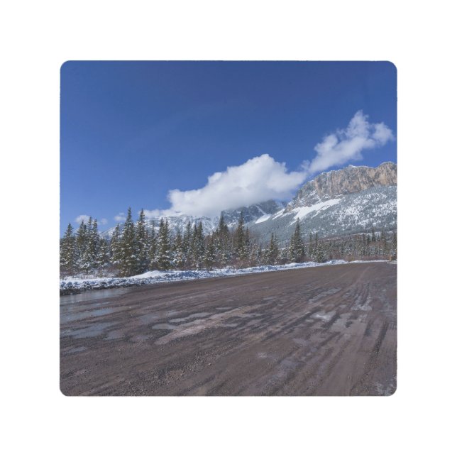 Majestic Views of Castle Mountain Metal Print (Front)