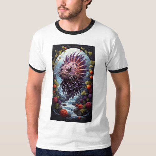 Majestic Vinewave Lion Fish Grape and Snowfall  T_Shirt