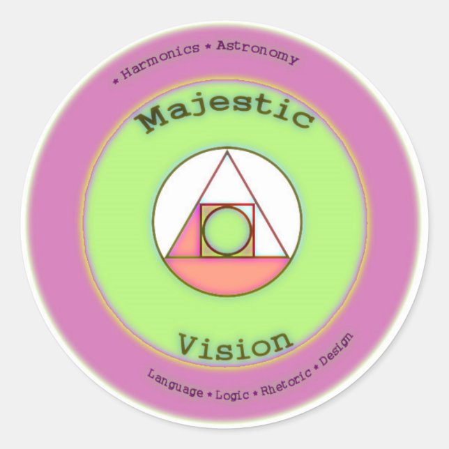 Majestic Vision Round Sticker (Front)