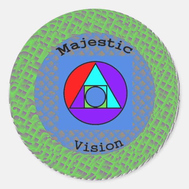 Majestic Vision Triangulation Series T-Shirt Classic Round Sticker (Front)