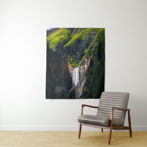 Majestic waterfall Boka in spring glory Tapestry