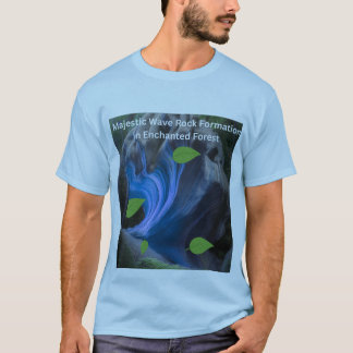 Majestic Wave Rock Formation in Enchanted Forest T-Shirt