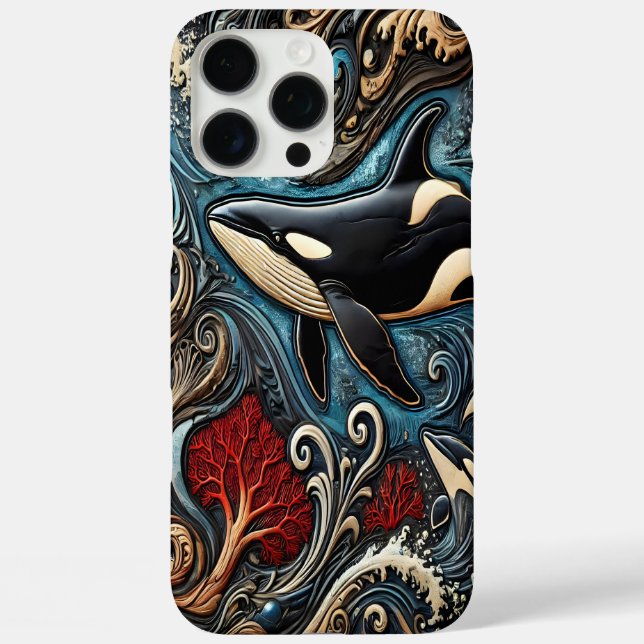Majestic Whales: Waves in Motion Case-Mate iPhone Case (Back)