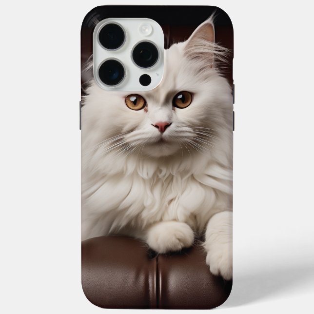 Majestic white cat Case-Mate iPhone case (Back)