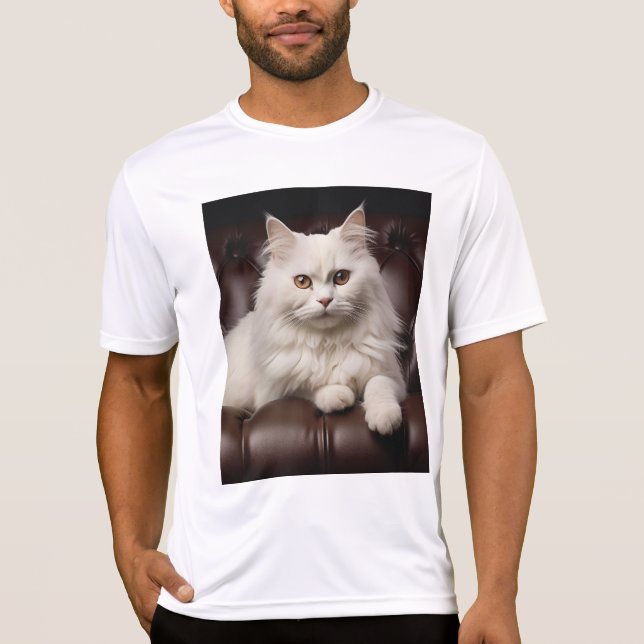 Majestic white cat T-Shirt (Front)