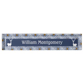 Majestic White Stag Square Pattern