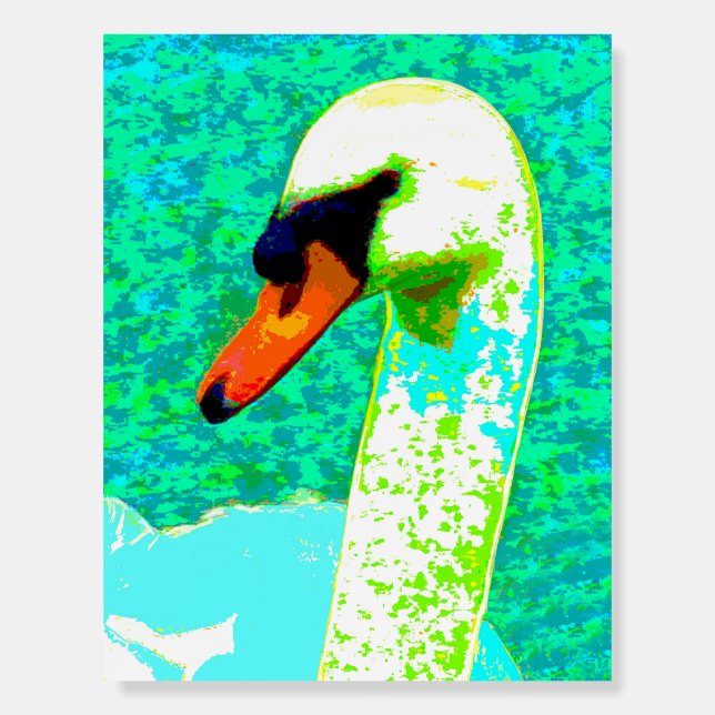 Majestic White Swan Head    Foam Board (Front)