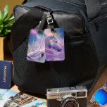 Majestic White Unicorn Rainbow Glitter Sparkles  Luggage Tag<br><div class="desc">This soft yet mystical design features a sparkly unicorn bust peeking through fluffy pastel clouds as the night sky deepens into dreamy blues. Rainbow sparkles glisten across its face, making it perfect for starry-eyed travelers, kids, and unicorn collectors. Customize the back with your contact info and bring a bit of...</div>