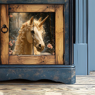 Majestic White Unicorn Winter Fantasy Snowy Forest Tissue Paper