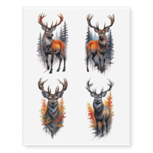 Majestic Whitetail Buck Temporary Tattoos