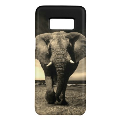 Majestic Wild Bull Elephant in Sepia Case-Mate Samsung Galaxy S8 Case