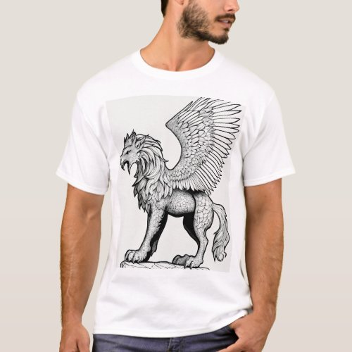 Majestic Winged Griffin _ Mythical Creature T_Shir T_Shirt