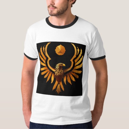 Majestic Wings Crafting a Powerful Crystal Eagle T_Shirt