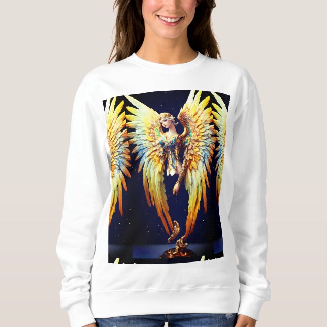 Majestic Wings Print T-Shirt - Unique Avian Art. Sweatshirt (Front)
