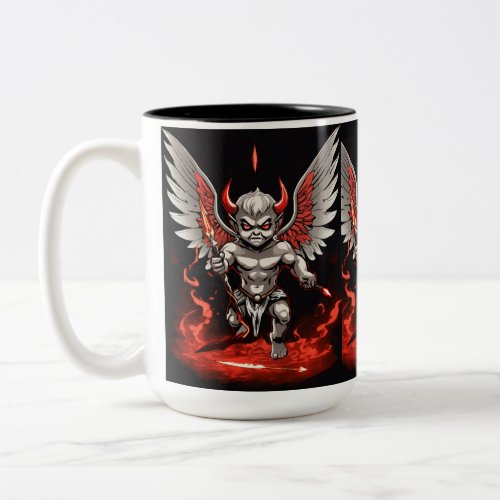 Majestic Wings Stylish Eagle Emblem Two_Tone Coffee Mug