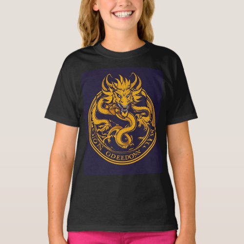 Majestic Wings The Golden Dragons Basketball  T_Shirt