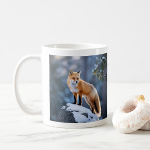 Majestic Winter Fox Photography Coffee Mug