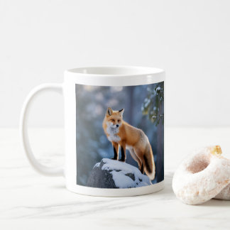Majestic Winter Fox Photography Coffee Mug