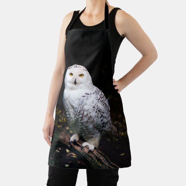 Majestic winter snowy owl apron (Insitu)