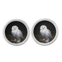 Majestic winter snowy owl