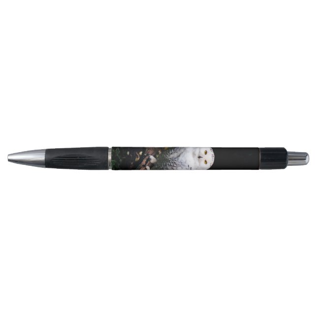Majestic winter snowy owl pen (Front)
