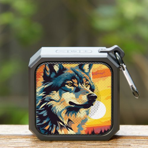 Majestic Wolf Impressionist Journey Bluetooth Speaker