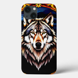 Majestic Wolf in Colorful Detail iPhone 13 Case