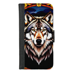 Majestic Wolf in Colorful Detail iPhone 8/7 Wallet Case
