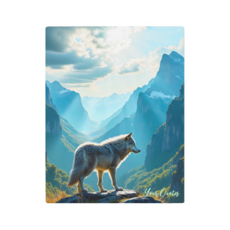 Majestic Wolf Mountain Art