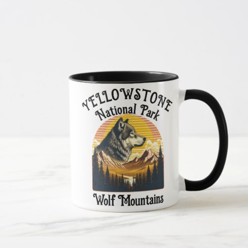 Majestic Wolf of Yellowstone Mug