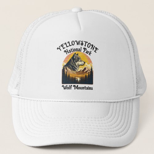 Majestic Wolf of Yellowstone Trucker Hat