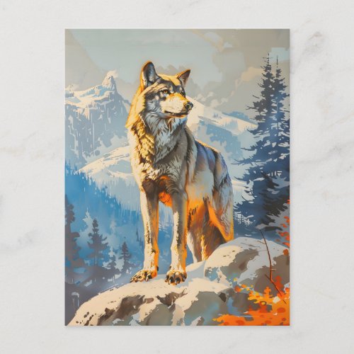 Majestic Wolf Postcard