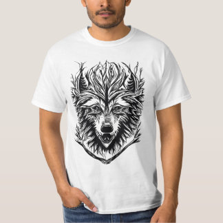 Majestic Wolf Tattoo T-Shirt
