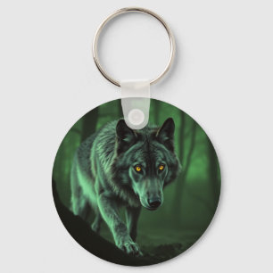 "Majestic Wolf: The Alpha of the Forest" Keychain