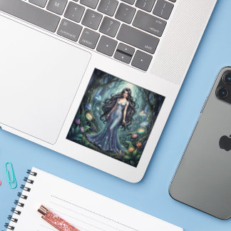 Majestic woman with silver dress sticker