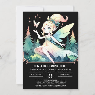 Majestic Woods Fairy Birthday Invitation