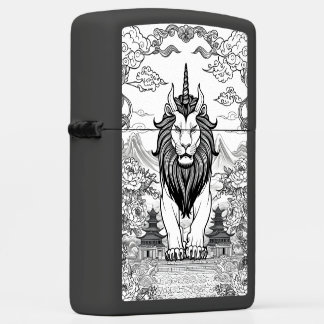 Majestic Xiezhi Guardian - Mythical Justice Lion Zippo Lighter