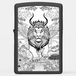 Majestic Xiezhi Guardian - Mythical Justice Lion Zippo Lighter