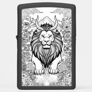Majestic Xiezhi Guardian - Mythical Justice Lion Zippo Lighter