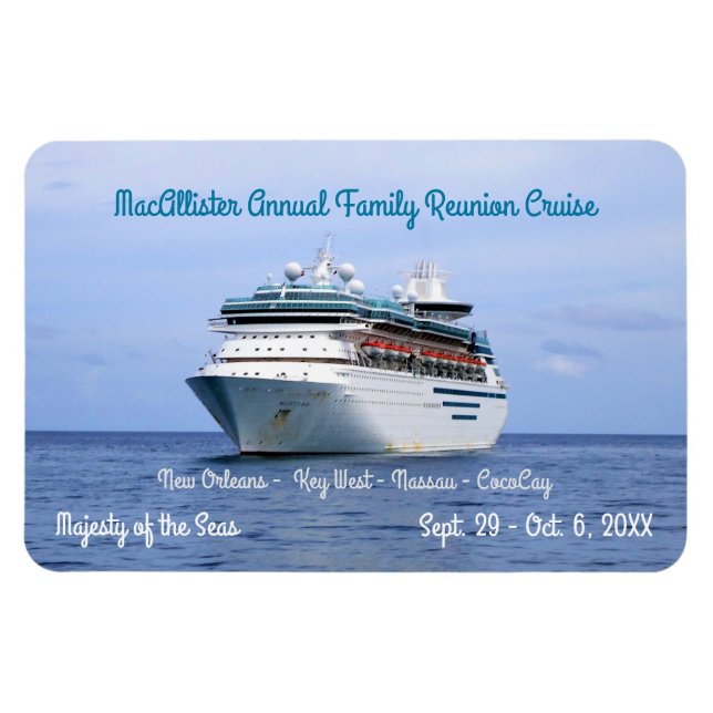 Majesty at Sea Custom Stateroom Door Marker Magnet (Horizontal)